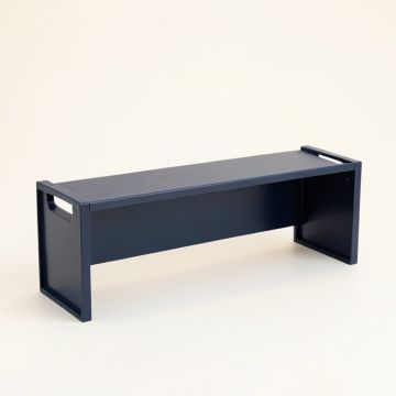 Pine Bluff Narrow Outdoor Storage Bench - Navy (synthetic illustration; no displayed measurements)