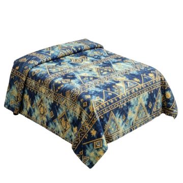 Tie Dye Tribal Boho Pattern With Odd Geometric Triangles And Sacred Shapes Duvet Cover Set