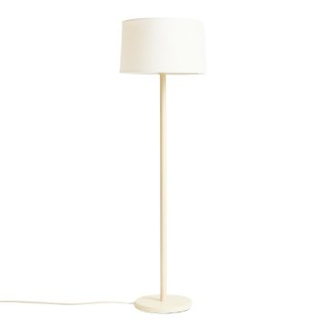 Cedar Canyon Floor Lamp With A Plain Fabric Shade - Ivory