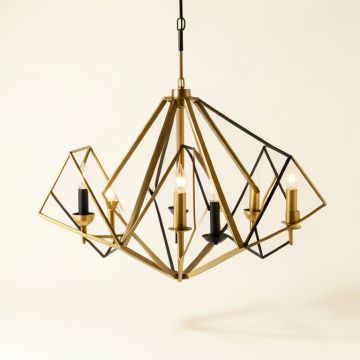 Kayla 8 - Light Candle Style Geometric Chandelier (synthetic illustration; no displayed measurements)