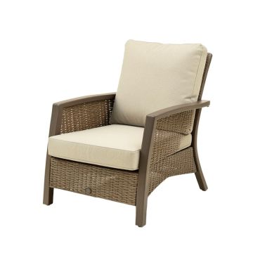 Behn Outdoor Patio Chair With Cushions (synthetic illustration; no displayed measurements)