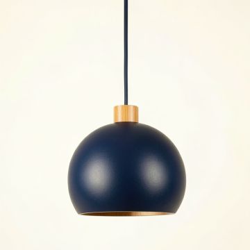Summit Brook Pendant Light Suspended From One Plain Cable - Navy (synthetic illustration; no displayed measurements)