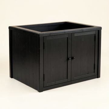 Harbor Bluff Empty Furniture-Style Litter Enclosure - Black (synthetic illustration; no displayed measurements)