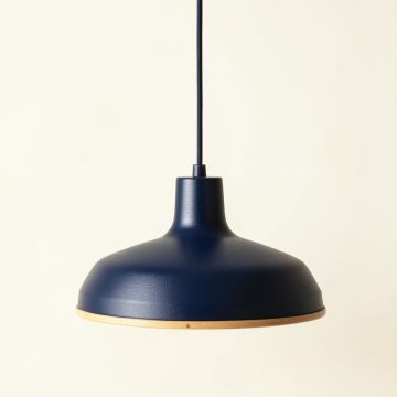 Slate Bluff Pendant Light Suspended From One Plain Cable - Navy (synthetic illustration; no displayed measurements)