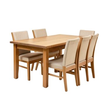 Ayeasha 5 - Piece Rubberwood Solid Wood Dining Set