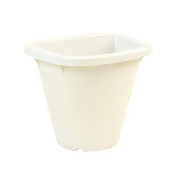 Heath Brook Empty Railing Planter With Integral Brackets - White