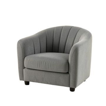 Pine Arc Upholstered Armchair - Gray