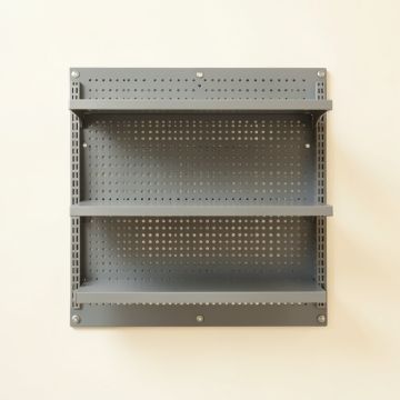 Ridge Crossing Empty Wall-Mounted Tool Organizer Panel - Gray (synthetic illustration; no displayed measurements)