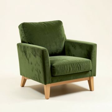 35.5 '' Wide Velvet Armchair (synthetic illustration; no displayed measurements)