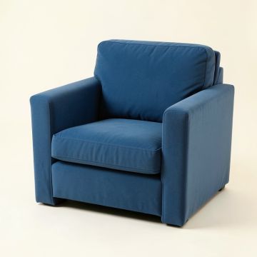 Ash Bridge Upholstered Armchair - Blue (synthetic illustration; no displayed measurements)