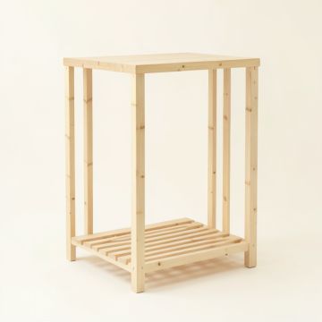 Spruce Arc Freestanding Laundry Folding Counter - Ivory (synthetic illustration; no displayed measurements)