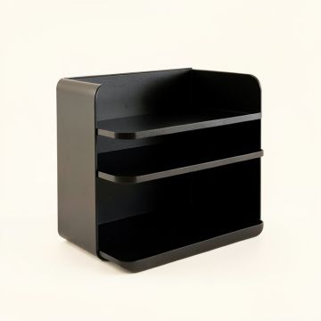 Rowan Bluff Empty Mug-Storage Cabinet Insert - Black (synthetic illustration; no displayed measurements)
