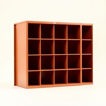 Cedar Bend Empty Mug-Storage Cabinet Insert - Terracotta (synthetic illustration; no displayed measurements)