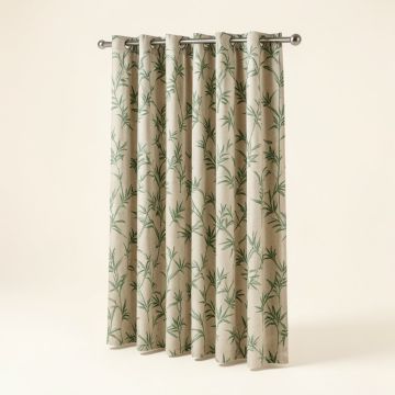 Abie Bamboo Floral Sheer Single Curtain Panel (synthetic illustration; no displayed measurements)