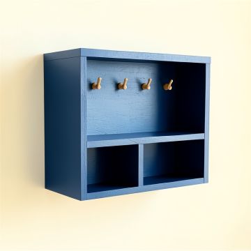 Ridge Dale Wall-Mounted Entryway Organizer Shelf - Blue (synthetic illustration; no displayed measurements)