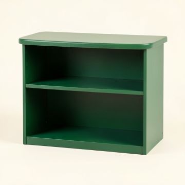 Lake Bend Low Bookcase - Green (synthetic illustration; no displayed measurements)