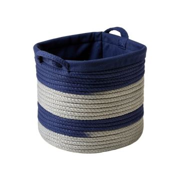 Cotton Rope Storage Basket Bin With Handles