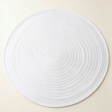Hill Bridge Round Area Rug - White (synthetic illustration; no displayed measurements)