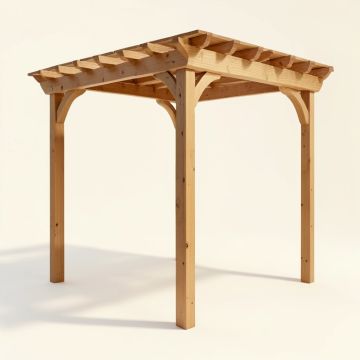 Cedar New Dawn 10 Ft. W X 3 Ft. D Solid Wood Pergola (synthetic illustration; no displayed measurements)