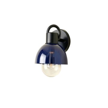Meadow Crest Wall Sconce Mounted On A Plain Wall - Navy