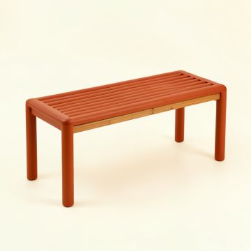 Flint Bend Indoor Bench - Terracotta (synthetic illustration; no displayed measurements)