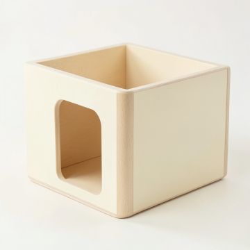Flint Branch Empty Furniture-Style Litter Enclosure - Cream (synthetic illustration; no displayed measurements)