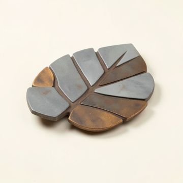 Leaf Shape 1 '' X 3 '' Metal Mosaic Tile (synthetic illustration; no displayed measurements)