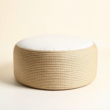 Susanna 20 '' Wide Round Pouf Ottoman (synthetic illustration; no displayed measurements)
