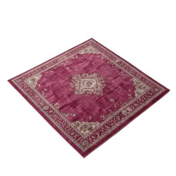 Lisdale Tufted Magenta Area Rug