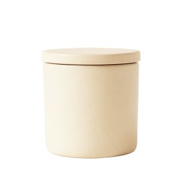 Pine Bridge Storage Canister With Lid - Cream