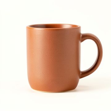 Flint Crest Ceramic Mug - Terracotta (synthetic illustration; no displayed measurements)