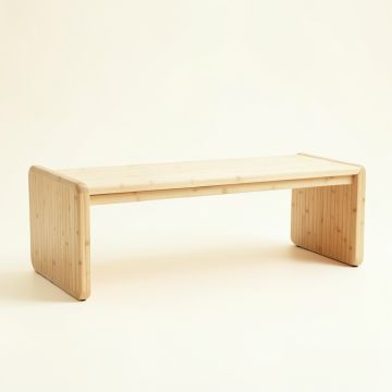 Elm Bend Indoor Bench - Ivory (synthetic illustration; no displayed measurements)