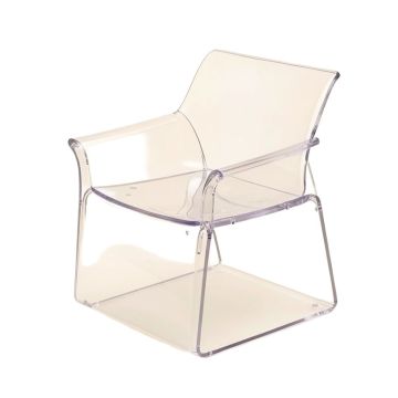 Jalen Stacking Arm Chair In Clear