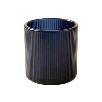 Hazel Canyon Empty Candle Holder - Navy