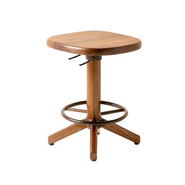 Badillo Swivel Solid Wood Bar & Counter Stool