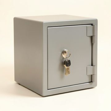 Steel Box Safe With Key Lock (synthetic illustration; no displayed measurements)