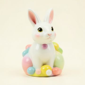 Rabbit And Bubbles Ceramic Night Light (synthetic illustration; no displayed measurements)