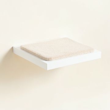 Dawn Crest Wall-Mounted Cat Perch - White (synthetic illustration; no displayed measurements)
