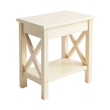 Spruce Edge Side Table - Cream