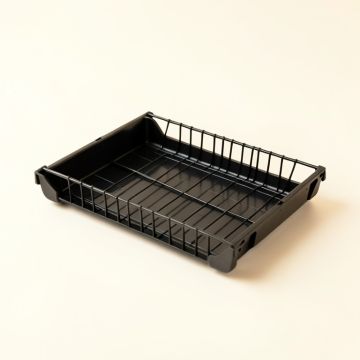 Elm Canyon Empty Under-Desk Cable Tray - Black (synthetic illustration; no displayed measurements)