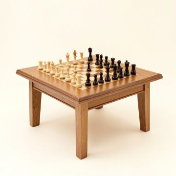 Wooden Puzzle Table (synthetic illustration; no displayed measurements)