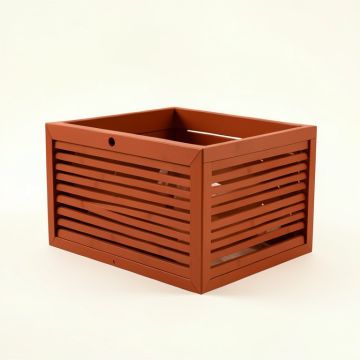 Clay Canyon Empty Furniture-Style Litter Enclosure - Terracotta (synthetic illustration; no displayed measurements)