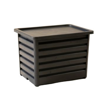 Shore Crest Closed Outdoor Storage Box - Black