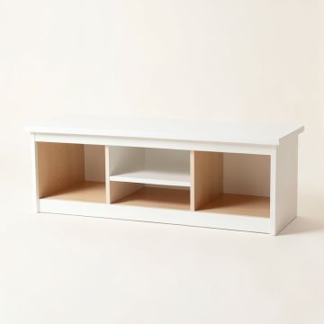 Alder Canyon Shoe Storage Bench - White (synthetic illustration; no displayed measurements)