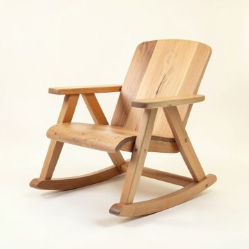 Cedar Creek Solid Wood Folding Rocking Chairs (synthetic illustration; no displayed measurements)