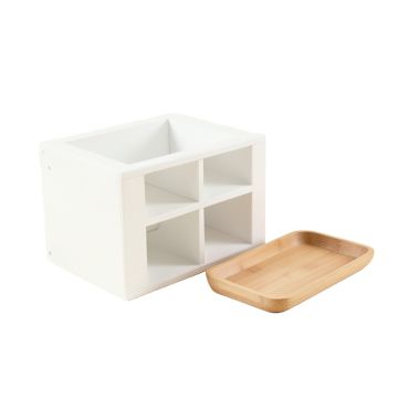 Alder Bend Empty Coffee-Station Organizer - White