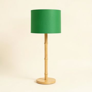 Bay Crossing Floor Lamp With A Plain Fabric Shade - Green (synthetic illustration; no displayed measurements)