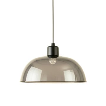 Field Bend Pendant Light Suspended From One Plain Cable - Gray