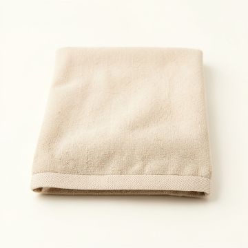 Olive Crest Bath Towel - Beige (synthetic illustration; no displayed measurements)