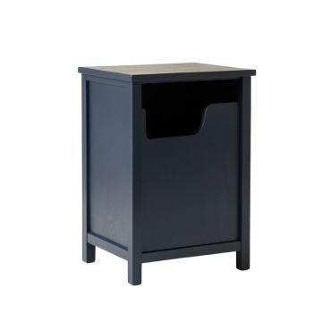 Pine Bridge Freestanding Pull-Out Hamper Cabinet - Navy